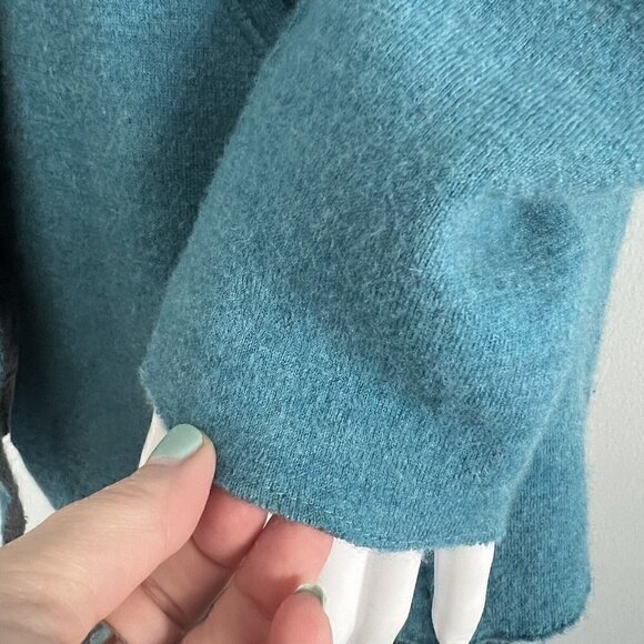 Eileen Fisher Women Merino Wool Blend Jacket Size Petite L PL Blue Gray Pockets - Picture 6 of 12